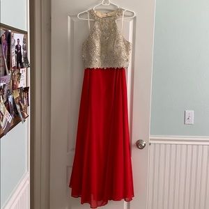 Two-piece prom dress